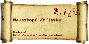 Mauszkopf Életke névjegykártya